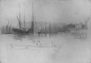 Bateaux à vapeur au large de la tour, 1875, 1904 - James Abbott McNeill Whistler
