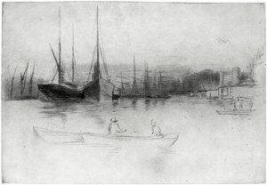 Bateaux à vapeur au large de la tour, 1875 - James Abbott McNeill Whistler