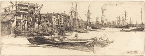 Entrepôts de la Tamise, 1859 - James Abbott McNeill Whistler