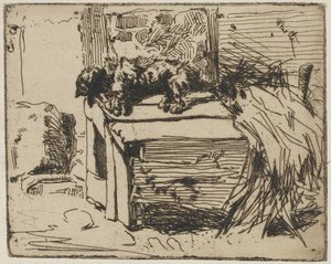 Le chien sur le chenil, 1858 (eau-forte sur papier) - James Abbott McNeill Whistler
