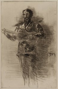 Le joueur de guitare M.W. Ridley, 1875 - James Abbott McNeill Whistler