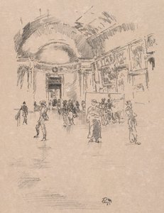 La longue galerie, Louvre, 1894 - James Abbott McNeill Whistler