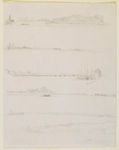 Le Rhin, près de Worms et Oppeheim, 1858 - James Abbott McNeill Whistler