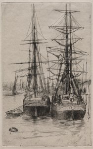 Les Deux Navires - James Abbott McNeill Whistler