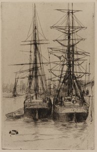 Les Deux Navires, 1875 - James Abbott McNeill Whistler