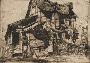 Le Logement dangereux. Une des douze gravures de la nature. Le Set français, 1858 - James Abbott McNeill Whistler