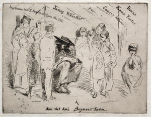Douze gravures de la nature : Page de titre - Delauney dessinant, 1858