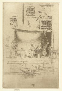 Femmes sous un parasol sur le quai - James Abbott McNeill Whistler