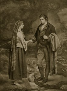 Fiançailles de Robert Burns et Highland Mary, 1785, illustration tirée de 
