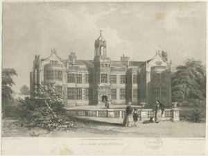 Ingestre Hall : lithographie - James Astbury Hammersley