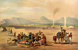 La Ville de Kandahar vue du sud vers la montagne Baba Wali, vers 1840, 1901