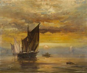 Navires au large - James B. Dalziel