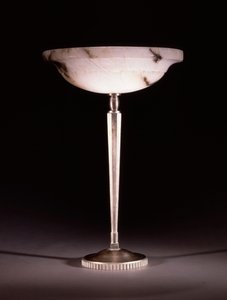 Lampe de table en bronze argenté conçue par Jacques-Emile Ruhlmann (1879-1933), vers 1913 - James Baker (attr. to) Pyne