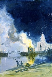 Bristol en feu - James Baker Pyne