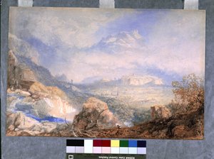 Vallée du Rhône avec la ville et la citadelle de Sion, en Suisse