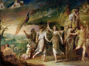 Une Moisson Grecque, ou Action de Grâce aux Divinités Rurales, Cérès, Bacchus, Sylvanus et Pan, deuxième de la série Le Progrès de la Culture et de la Connaissance Humaines, c.1777-84 - James Barry