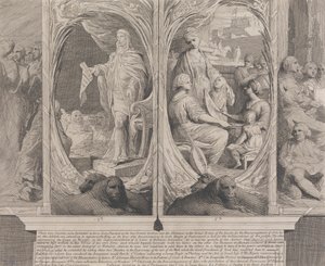 Sa Majesté Recommandant une Loi (Dessins pour les Murs de la Grande Salle de la Société pour l