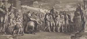 Les Diagorides vainqueurs à Olympie (Dessin pour les murs de la grande salle de la Société pour l