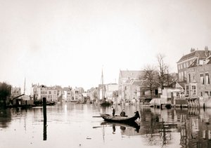 Bateau sur le canal, Dordrecht, Pays-Bas, 1898 - James Batkin