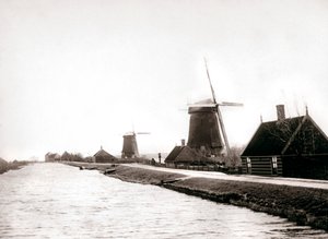 Moulins à vent, Laandam, Pays-Bas, 1898 - James Batkin