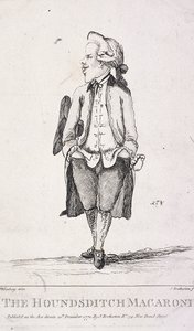 Le Macaroni de Houndsditch, 1772