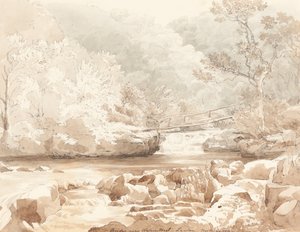 Pont près de Waters-Meet, Lynton, North Devon, première moitié du 19ème siècle