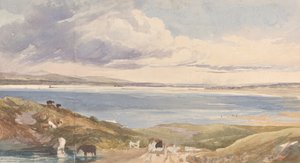 Paysage au bord de la mer avec route au premier plan - James Bulwer