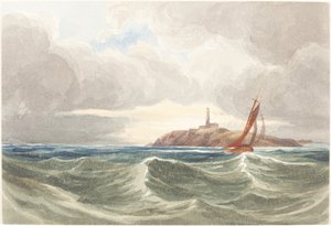 Paysage marin avec phare - James Bulwer