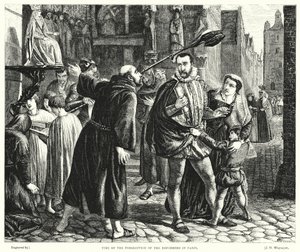 Temps de la Persécution des Réformateurs à Paris (gravure) - James Clarke Hook