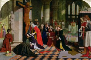 La renonciation de la reine Élisabeth de Hongrie, 1850 - James Collinson