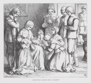 Christiana bénit ses enfants