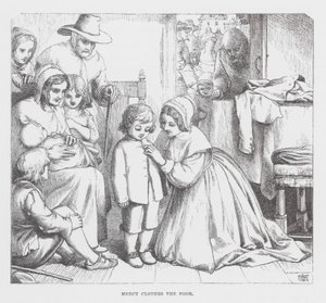 La Miséricorde habille les pauvres (gravure)
