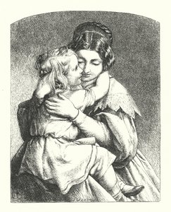 À un enfant embrassant sa mère