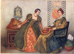 Portia et Nerissa, illustration de 