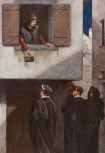 Le Marchand de Venise de Shakespeare : Jessica, Lorenzo, Gratiano et Salarino - James Dromgole Linton