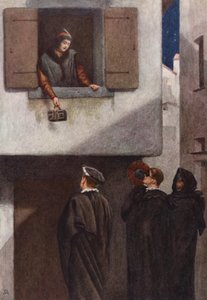 Le Marchand de Venise de Shakespeare : Jessica, Lorenzo, Gratiano et Salarino - James Dromgole Linton