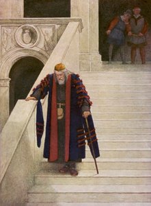 Le Marchand de Venise de Shakespeare : Shylock quittant le Palais Ducal - James Dromgole Linton