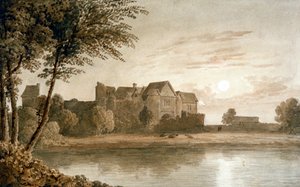 Allington Castle, près de Maidstone, clair de lune - James Duffield Harding