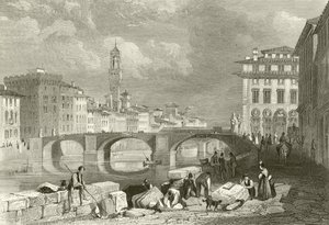 Le Pont de Santa Trinita - James Duffield Harding