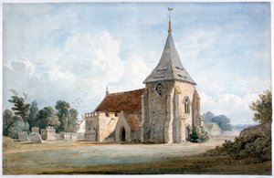Église de Thirnham, près de Maidstone, Kent, 19ème siècle - James Duffield Harding