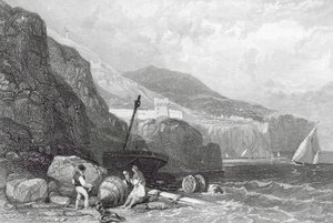 Vico, baie de Naples, Italie (gravure) - James Duffield Harding