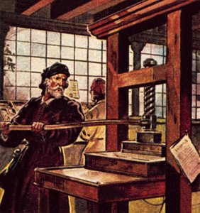 La presse à imprimer de Caxton
