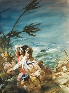Ouragan (gouache sur papier)