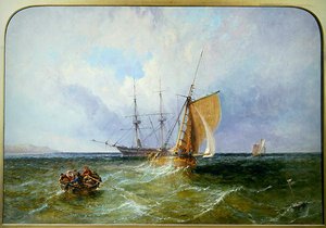 Navires au large de la côte