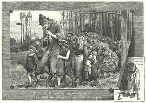 Le Joueur de flûte de Hamelin (gravure) - James Elder Christie