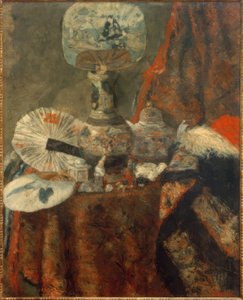 Chinoiseries, éventails et tissus - James Sidney Ensor
