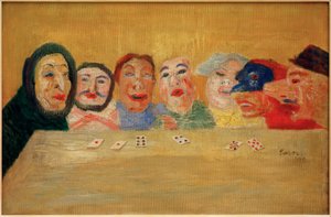 Masques jouant aux cartes - James Sidney Ensor