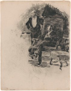 Gentilhomme assis et debout - James Ensor