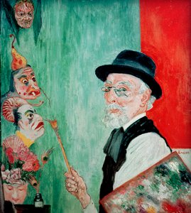 Autoportrait avec masques (1936)