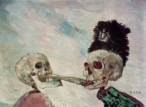 Squelettes se battant pour un hareng - James Ensor